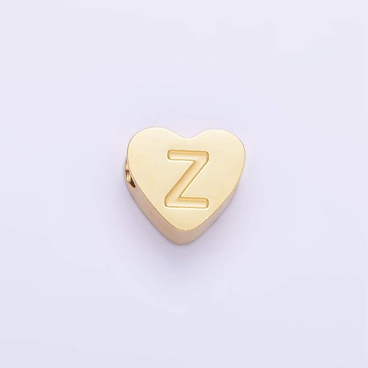 14K Gold Filled Alphabet Letter Engraved Heart Bead | A1552 - A1564 - DLUXCA