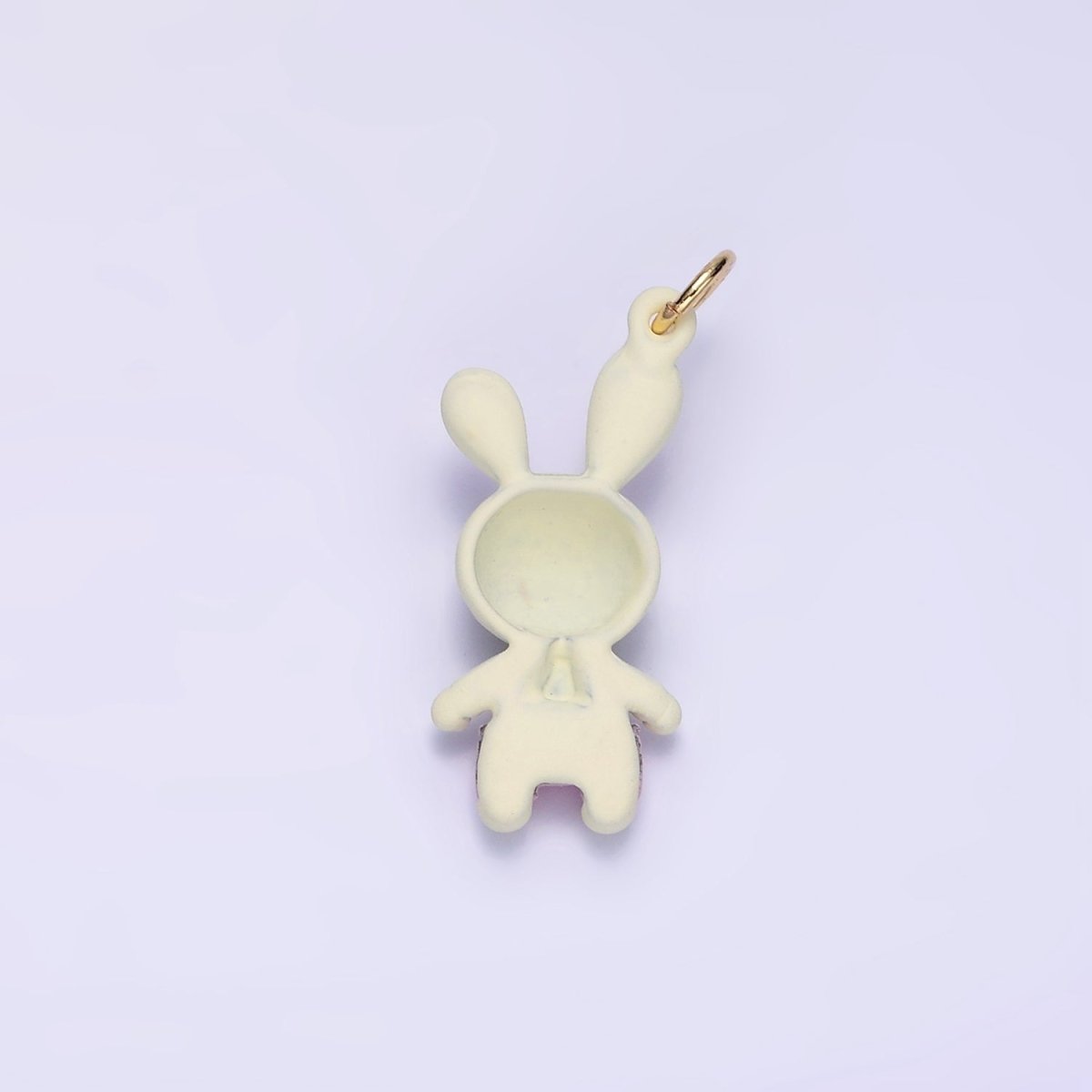 14K Gold Filled Bunny Rabbit Overalls Mini Charm | D056 - DLUXCA