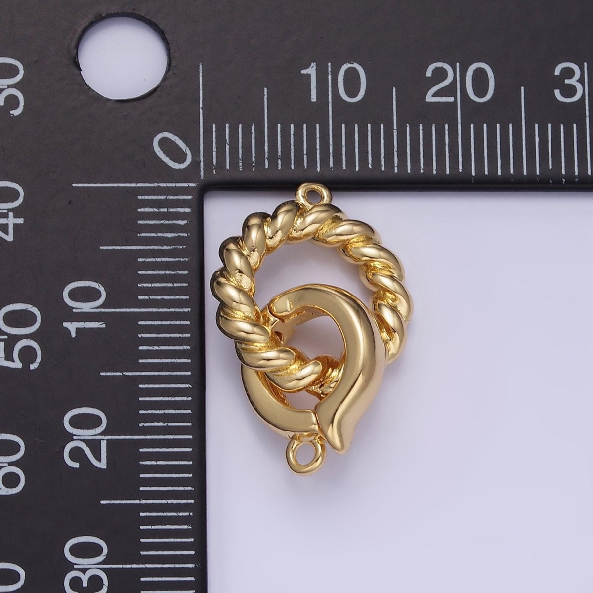 14K Gold Filled Croissant Round Spring Gate Findings Set | Z593 - DLUXCA