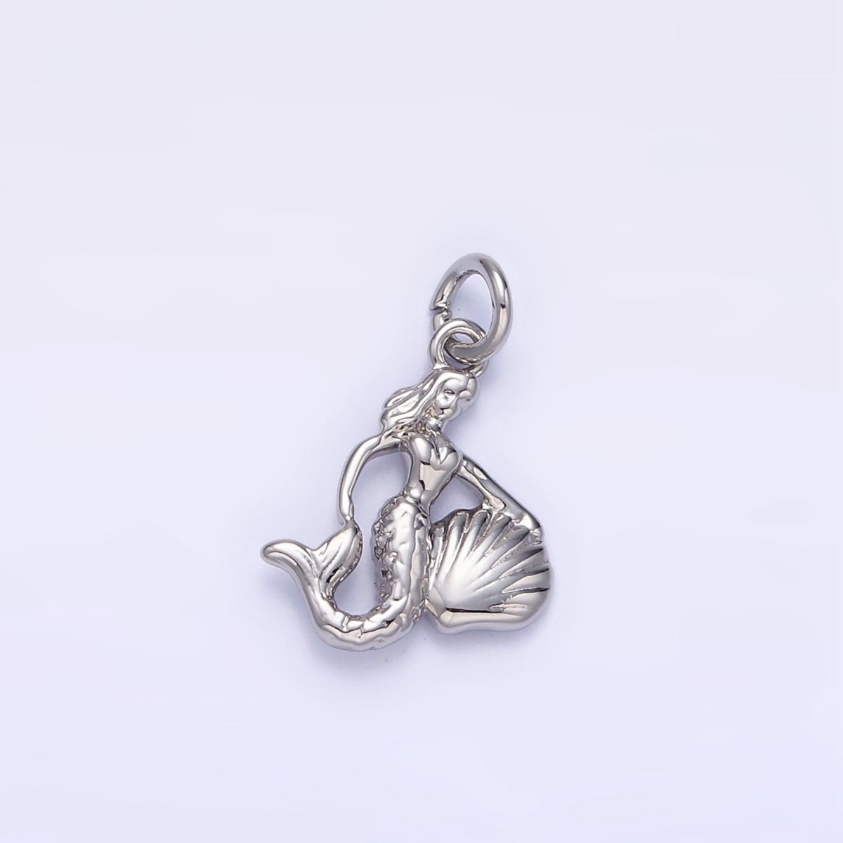 14K Gold Filled Mini Mermaid Clam Sea Shell Add - On Charm in Gold & Silver | AG230 AG839 - DLUXCA