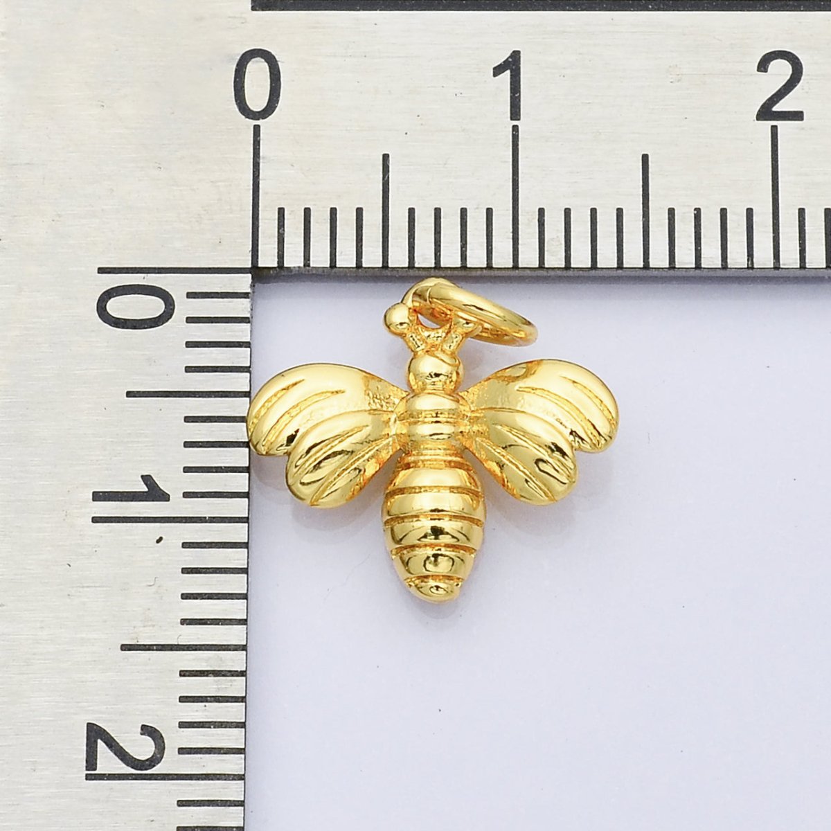 14K Gold Filled Minimalist Bee Insect Charm | D201 - DLUXCA