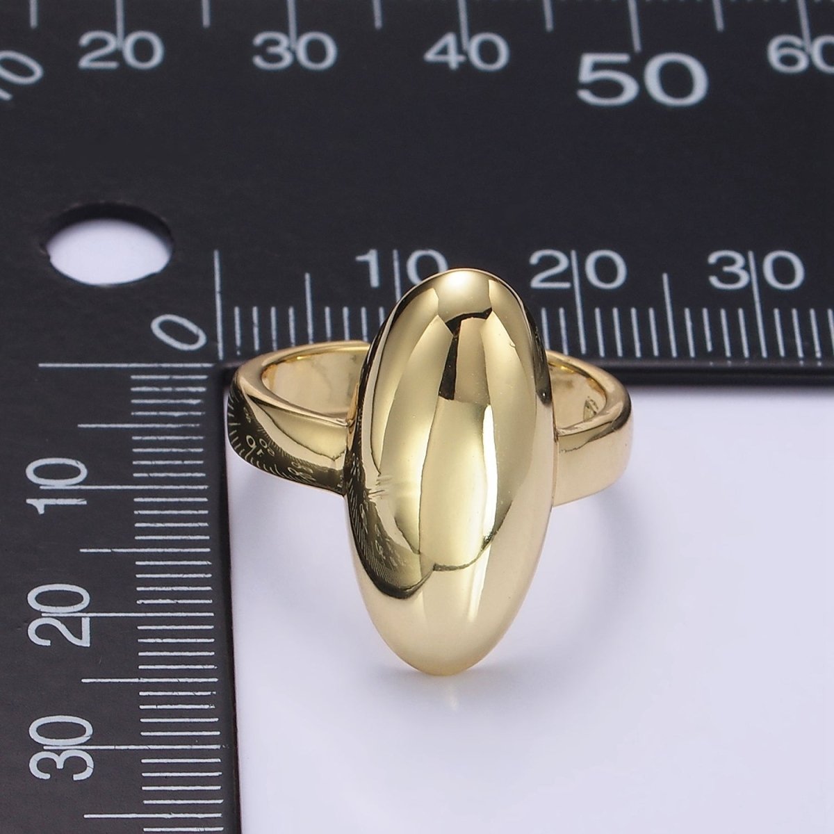 14K Gold Filled Minimalist Sphere Dome Ring | O339 - DLUXCA