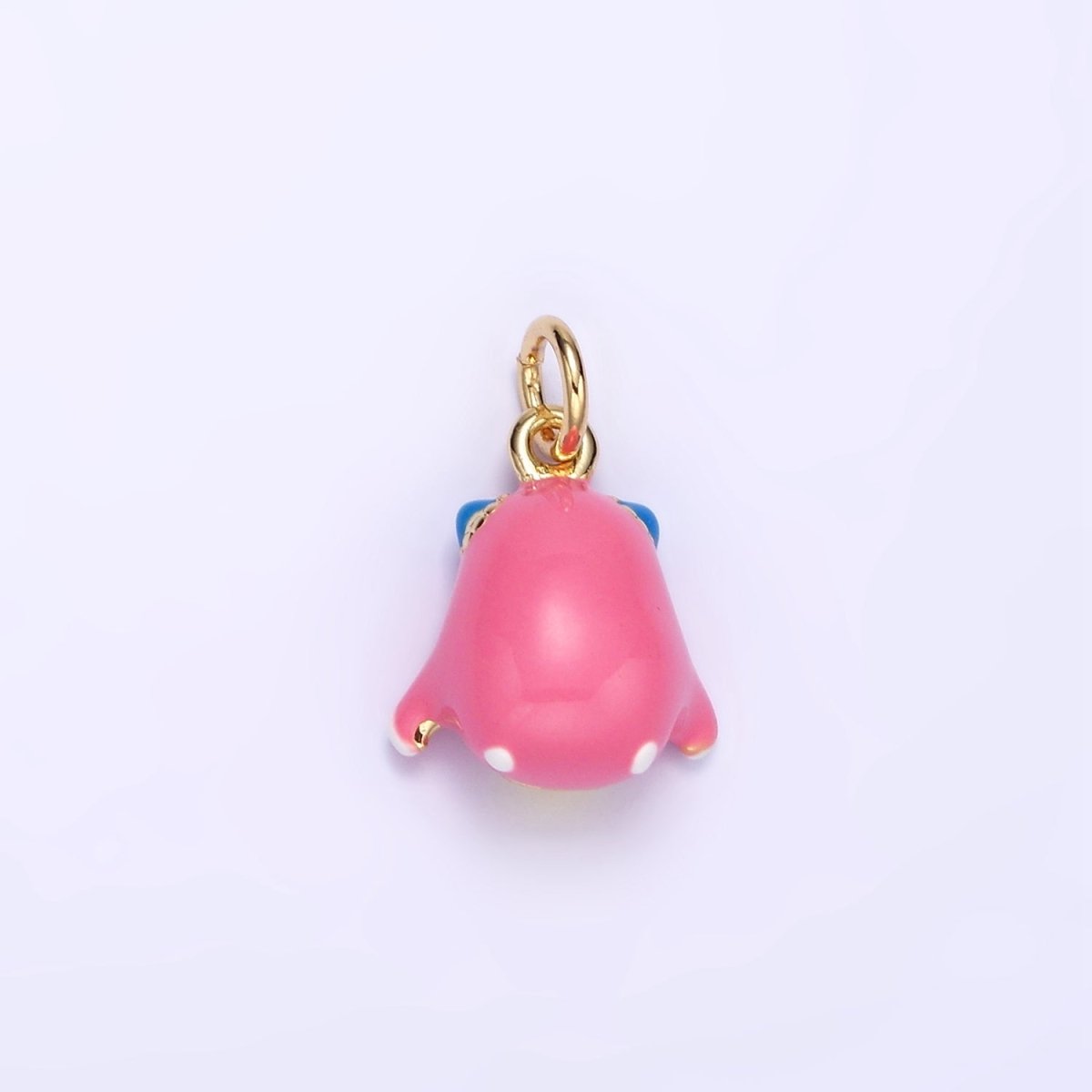 14K Gold Filled Multicolor Enamel Alien Monster Puffed Charm | C590 - DLUXCA