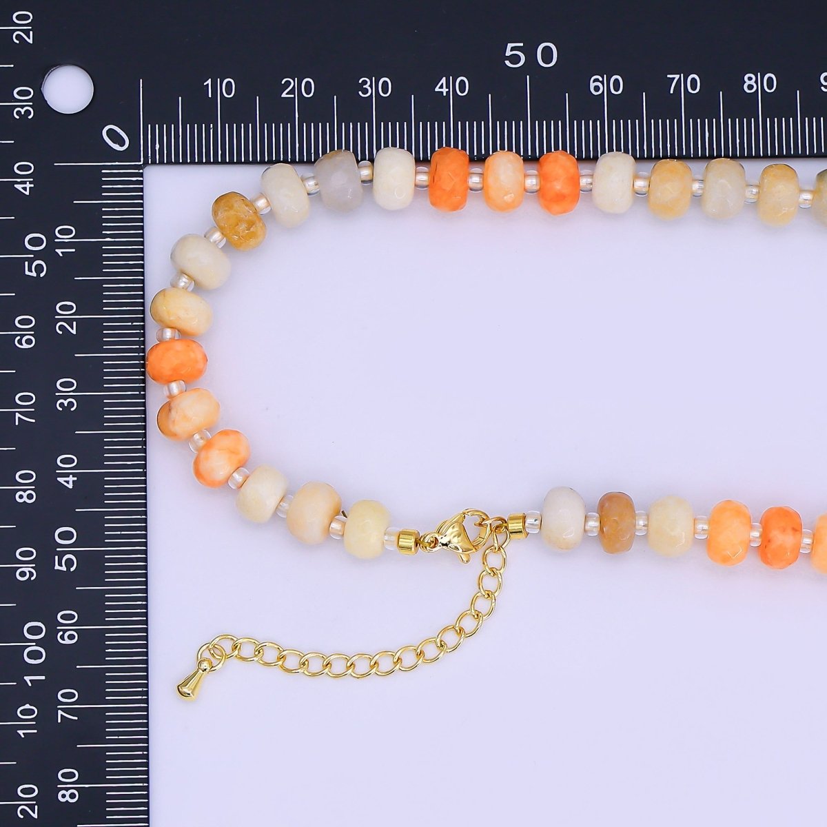 14K Gold Filled Orange Citrine Natural Gemstone 16 Inch, 18 Inch Necklace | WA - 3145 WA - 3146 - DLUXCA