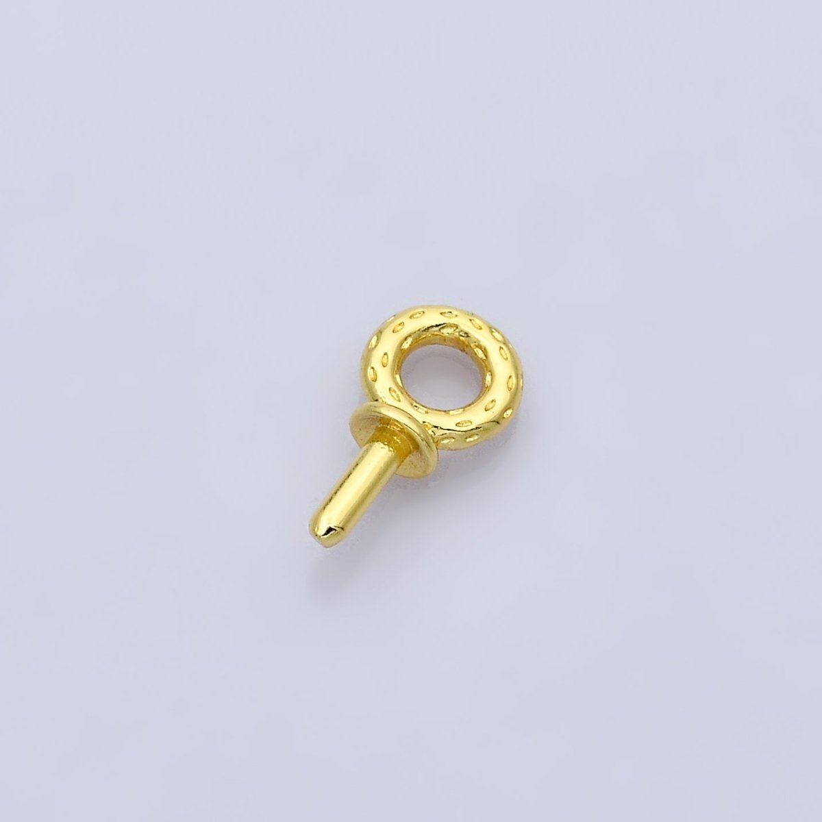 14k gold filled plain peg bail hold for half drill pearl and bead bail charm jewelry findings supplies - DLUXCA