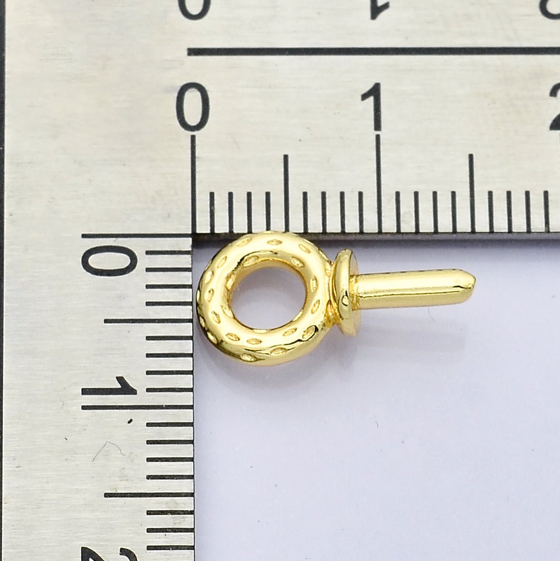 14k gold filled plain peg bail hold for half drill pearl and bead bail charm jewelry findings supplies - DLUXCA