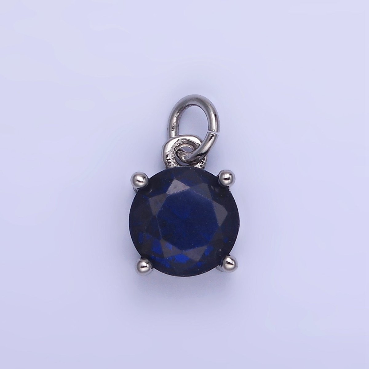 14K Gold Filled Round Birthstone CZ Add-On Charm in Gold & Silver | AG813 - AG824 - DLUXCA