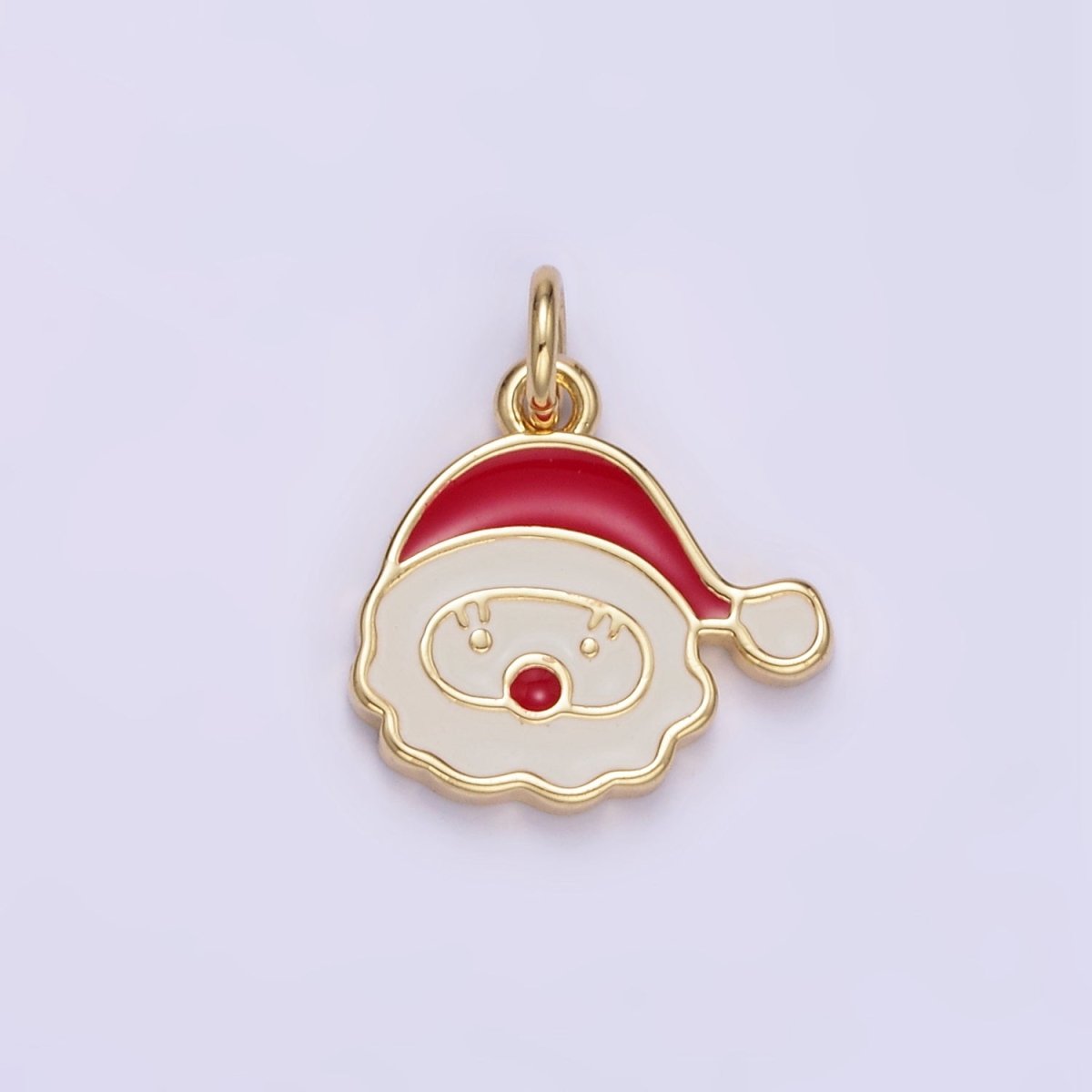 14K Gold Filled Santa Claus Christmas Enamel Charm | D500 - DLUXCA