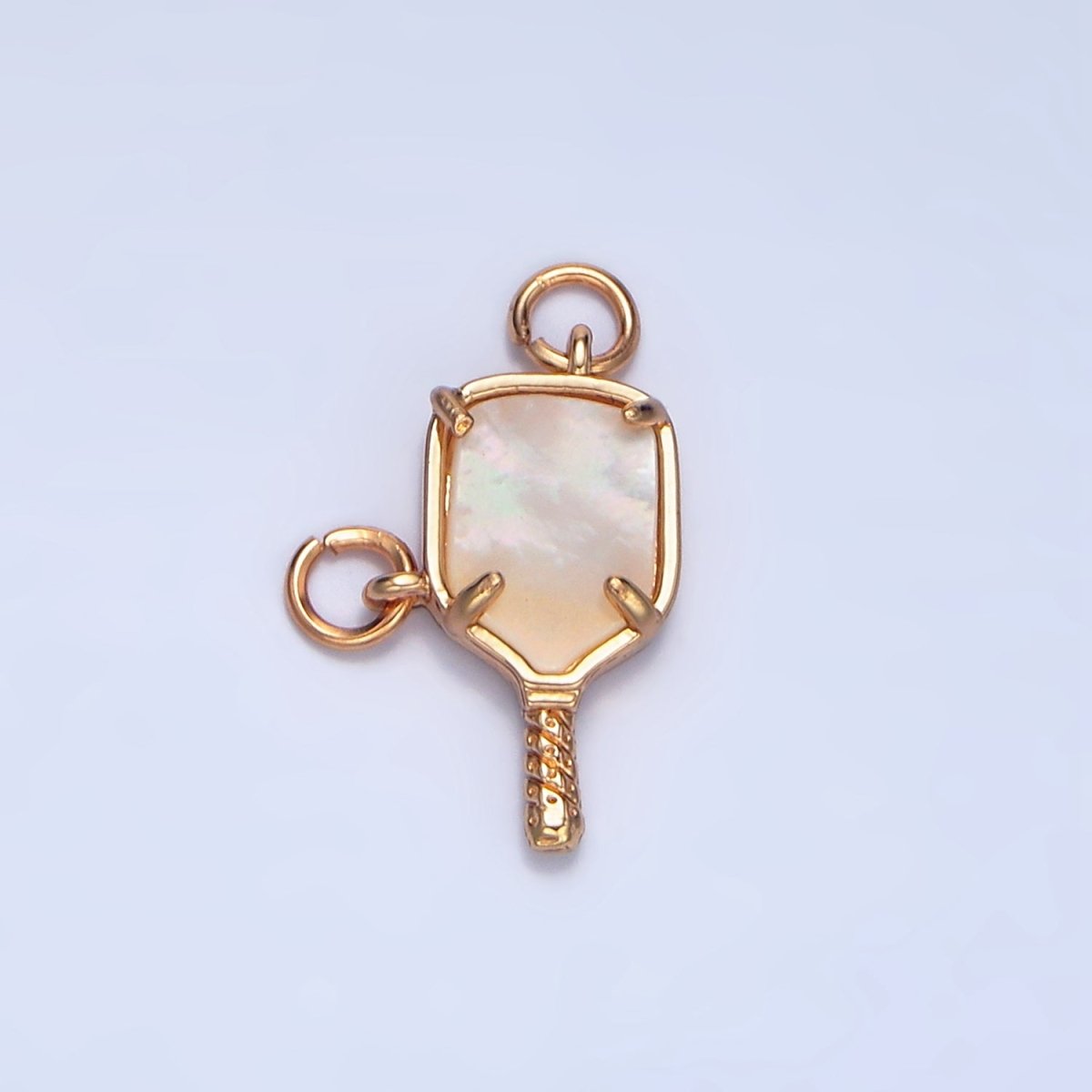 14K Gold Filled Shell Pearl Pickle Ball Sports Connector | F135 - DLUXCA