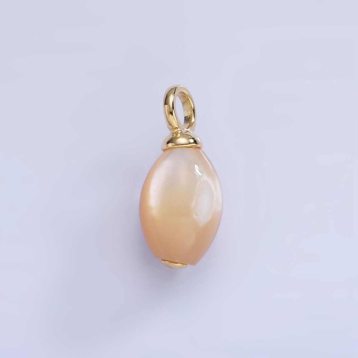 14K Gold Filled Shell Pearl Teardrop Pendant | P1753 - DLUXCA