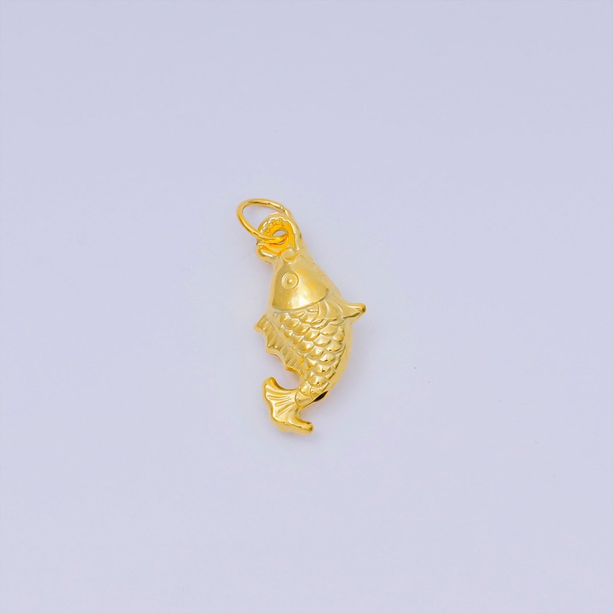 14K Gold Vermeil 19mm Lucky Fish Charm | SL - 654 - DLUXCA