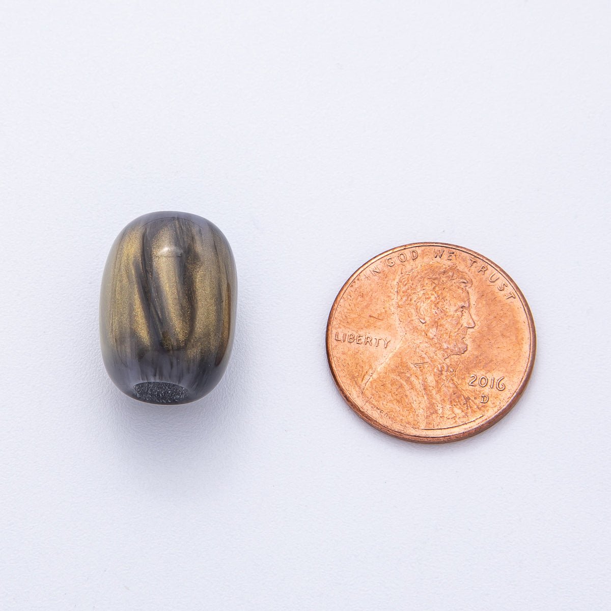 15.5mm Black, Red, Blue, Black Glitter Acrylic Resin Oblong Bead Set ( 10 pcs ) | B614 B617 - DLUXCA