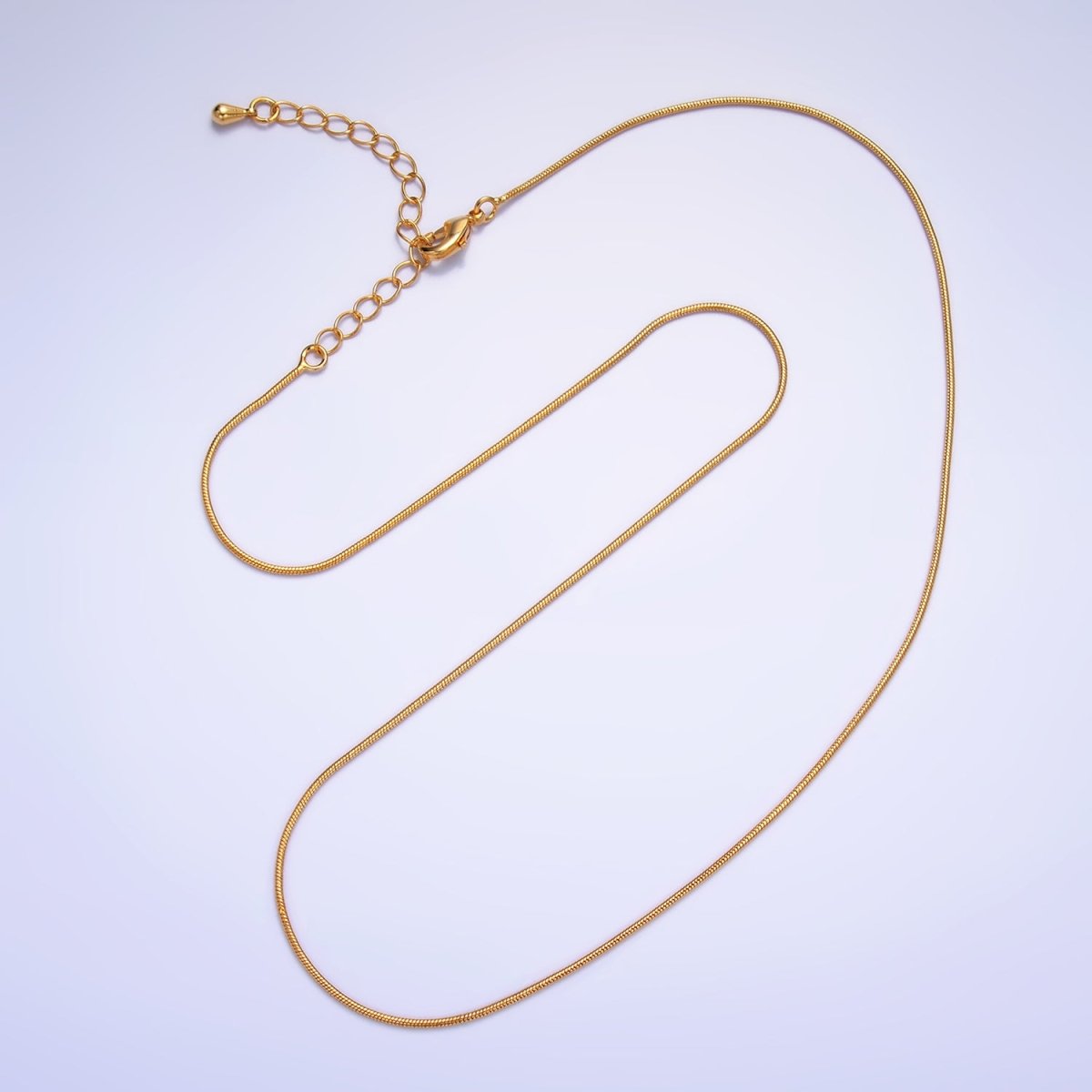 16K Gold Filled 0.5mm Snake Chain 18 Inch Necklace | WA - 2470 - DLUXCA