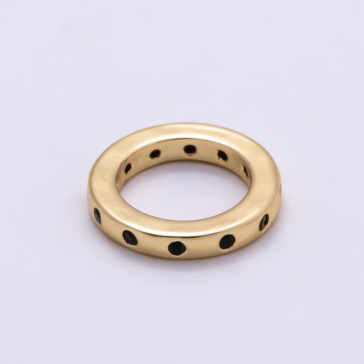 16K Gold Filled 10mm Birthstone CZ Dotted Spacer Beads | Beads-00339 ~ Beads-00338 - DLUXCA