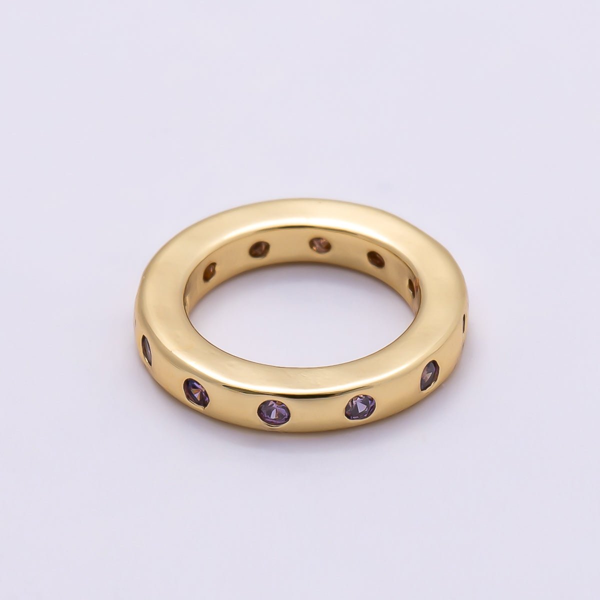 16K Gold Filled 10mm Birthstone CZ Dotted Spacer Beads | Beads-00339 ~ Beads-00338 - DLUXCA