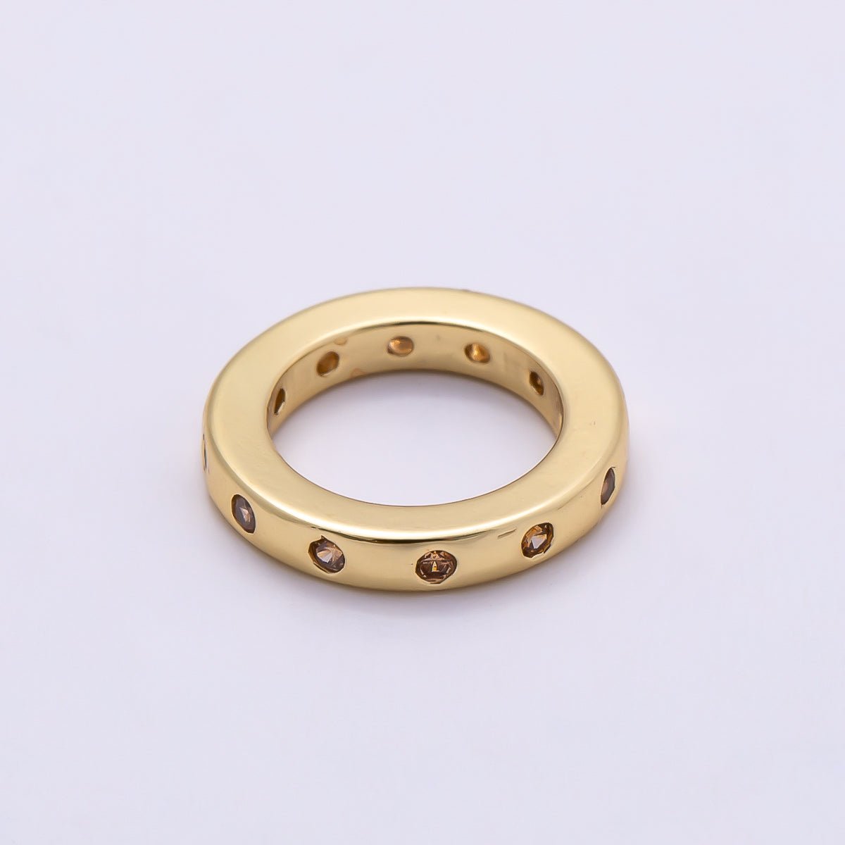 16K Gold Filled 10mm Birthstone CZ Dotted Spacer Beads | Beads-00339 ~ Beads-00338 - DLUXCA
