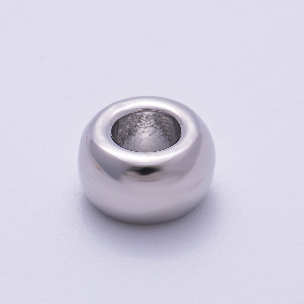 16K Gold Filled 10mm Chubby Round Thick Spacer Rondelle in Gold & Silver | Beads - 00239 Beads - 00240 - DLUXCA
