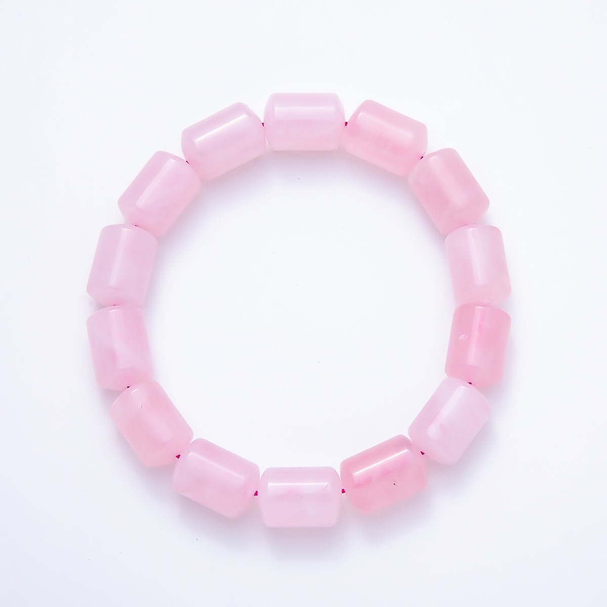 16K Gold Filled 10mm Clear Quartz, Amethyst, Aventurine, Rose Quartz, Tiger Eye Tube Gemstone Stretch Bracelet | WA-02243 ~ WA-02296 - DLUXCA