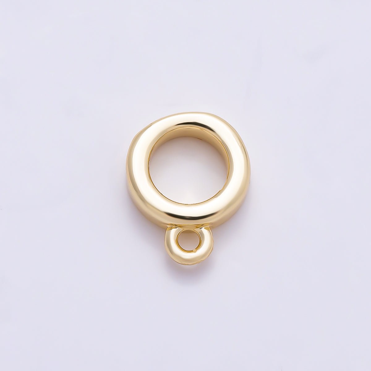 16K Gold Filled 10mm Minimalist Drop Rondelle Collar Chain Bail Findings in Gold & Silver | Findings-00410 Findings-00411 - DLUXCA