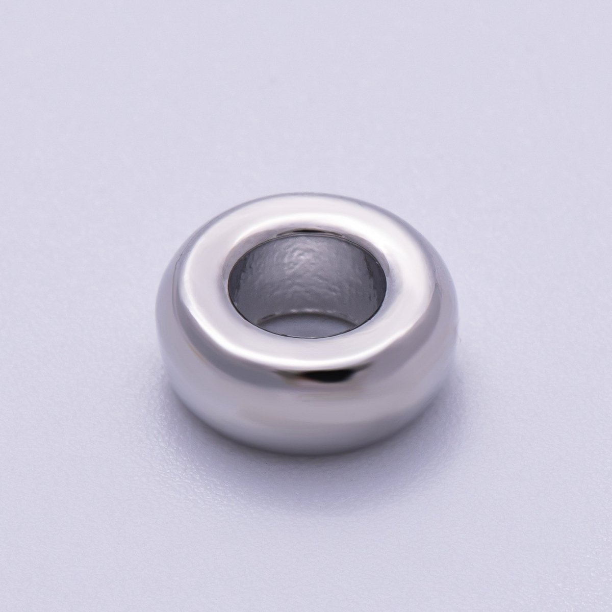 16K Gold Filled 10mm Minimalist Round Geometric Spacer Rondelle in Gold & Silver | Beads - 00237 Beads - 00238 - DLUXCA