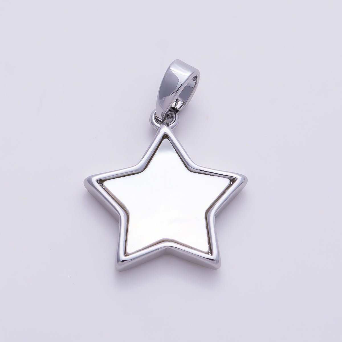 16K Gold Filled 10mm Shell Pearl Celestial Star Charm in Gold & Silver | Charms-01514 Charms-01515 - DLUXCA
