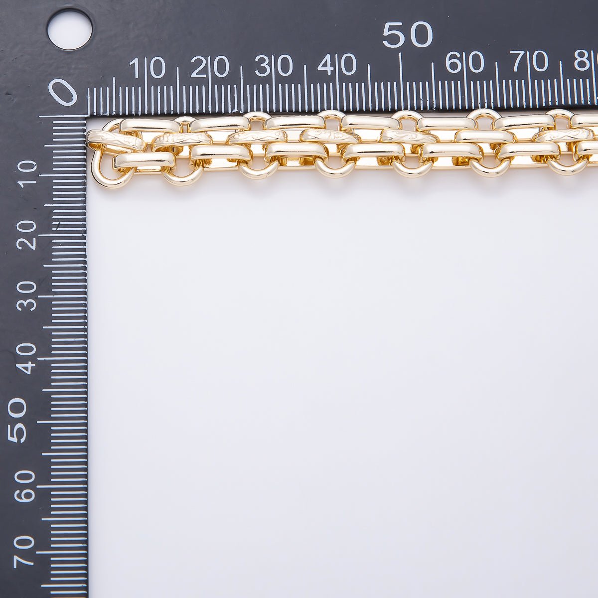 16K Gold Filled 11.5mm Multi Paperclip Geometric Link Unfinished Chain by Yard | Roll-01895 - DLUXCA
