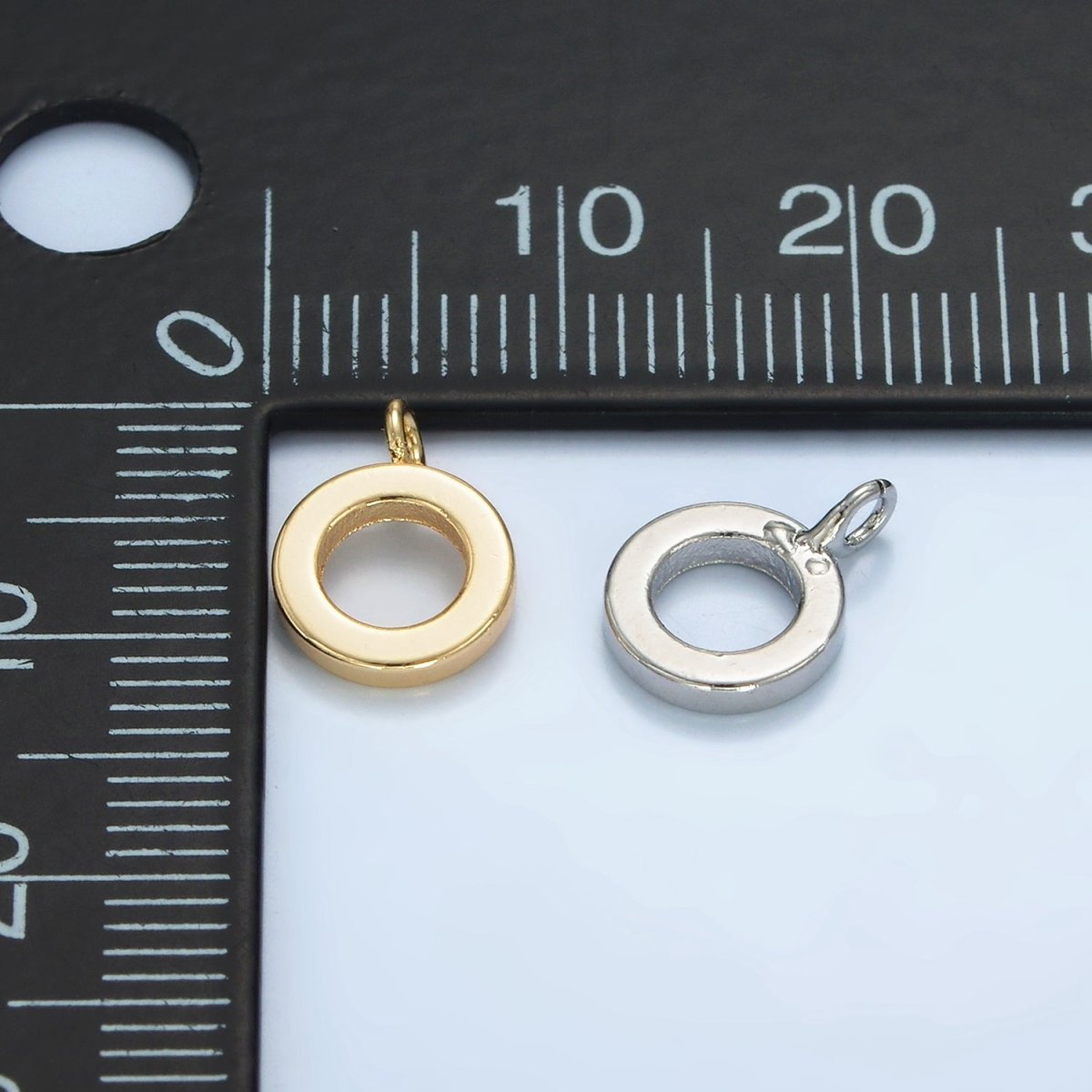 16K Gold Filled 11mm Minimalist Thin Rhondelle Open Loop Findings in Gold & Silver | Z856 - DLUXCA