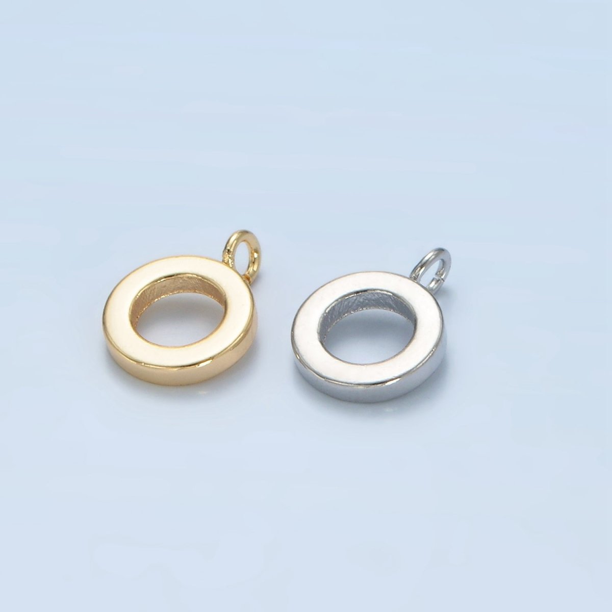 16K Gold Filled 11mm Minimalist Thin Rhondelle Open Loop Findings in Gold & Silver | Z856 - DLUXCA