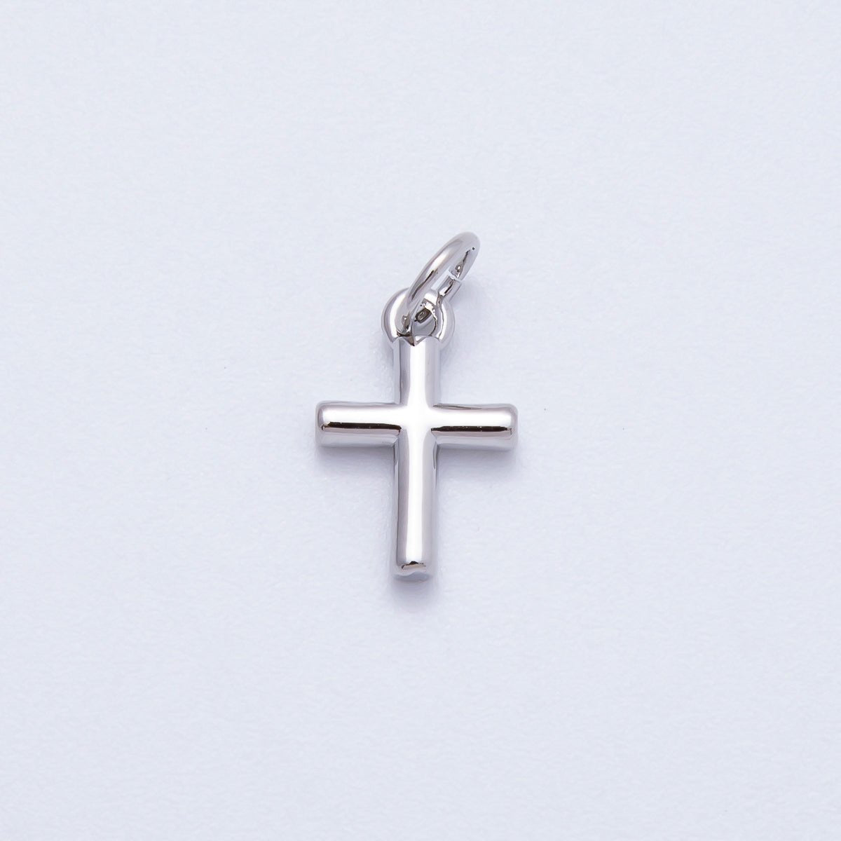 16K Gold Filled 12mm Minimalist Religious Cross Mini Charm in Gold & Silver | Charms - 00651 Charms - 00652 - DLUXCA