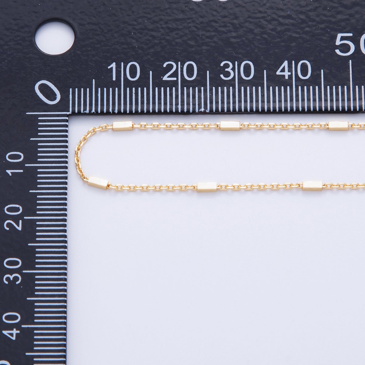 16K Gold Filled 1.2mm Rectangular Satellite Cable Unfinished Chain by Yard | Roll - 1571 - DLUXCA