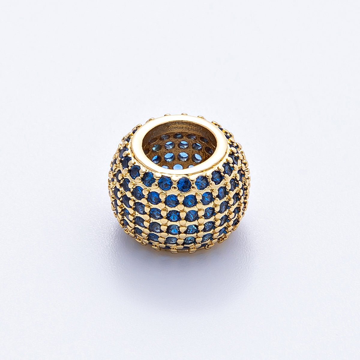 16K Gold Filled 12mm Wide Micro Paved CZ Birthstone Spacer Set | Beads - 00039 - Beads - 00050 - DLUXCA