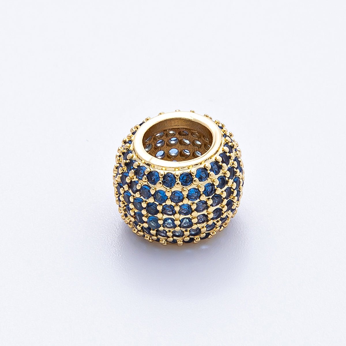 16K Gold Filled 12mm Wide Micro Paved CZ Birthstone Spacer Set | Beads - 00039 - Beads - 00050 - DLUXCA