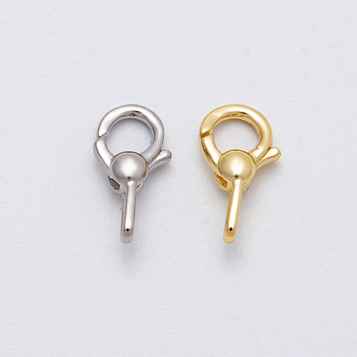 16K Gold Filled 13.5mm Round Lobster Claw Clasps Findings in Gold & Silver | Findings - 00150 Findings - 00151 - DLUXCA