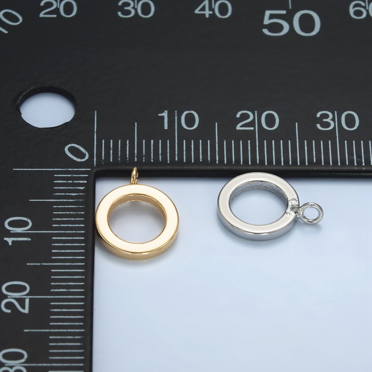 16K Gold Filled 13mm Minimalist Thin Rhondelle Open Loop Findings in Gold & Silver | Z858 - DLUXCA