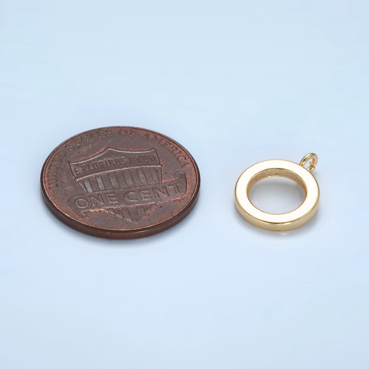 16K Gold Filled 13mm Minimalist Thin Rhondelle Open Loop Findings in Gold & Silver | Z858 - DLUXCA