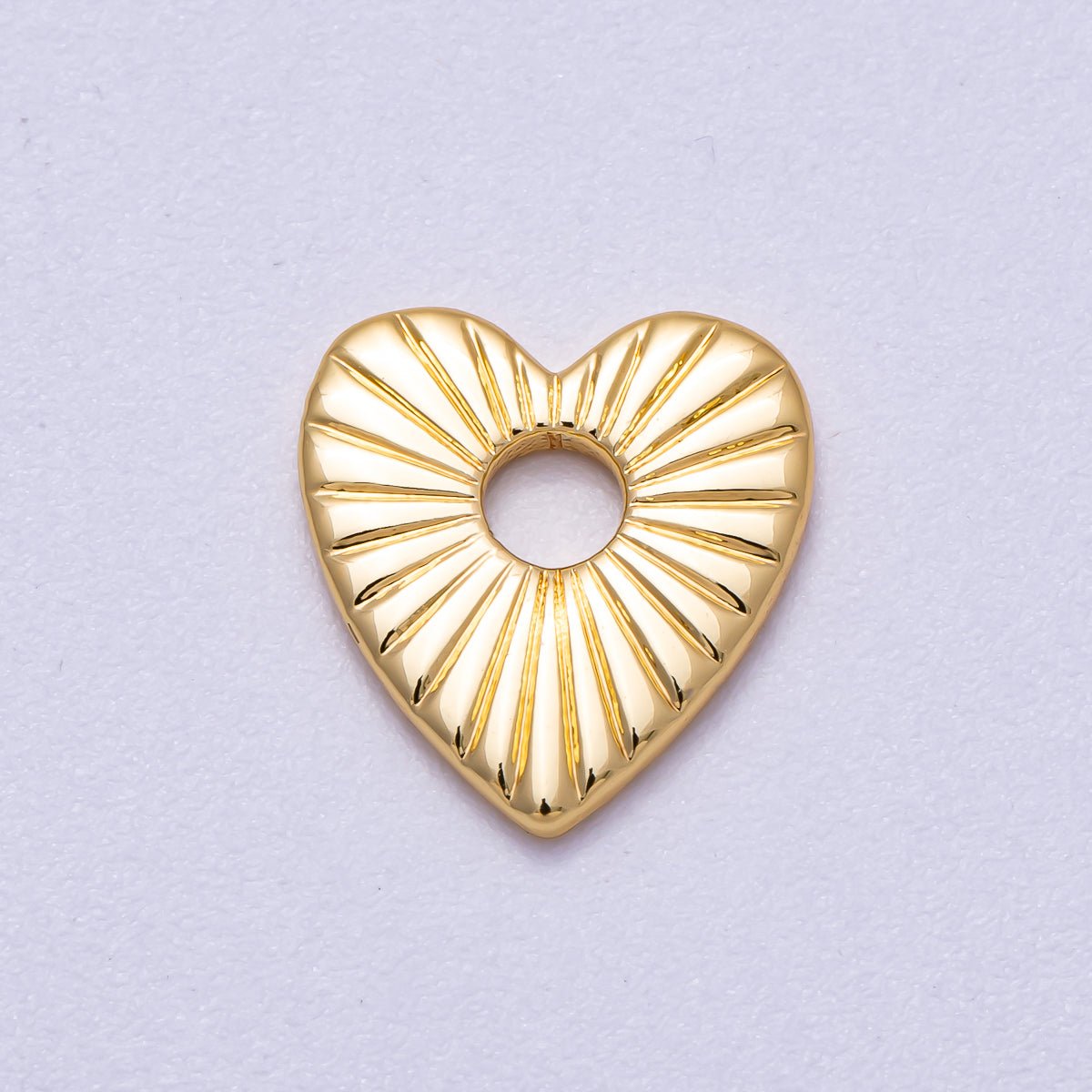 16K Gold Filled 13mm Sunburst Love Heart Spacer Mini Beads | BEADS - 00236 - DLUXCA
