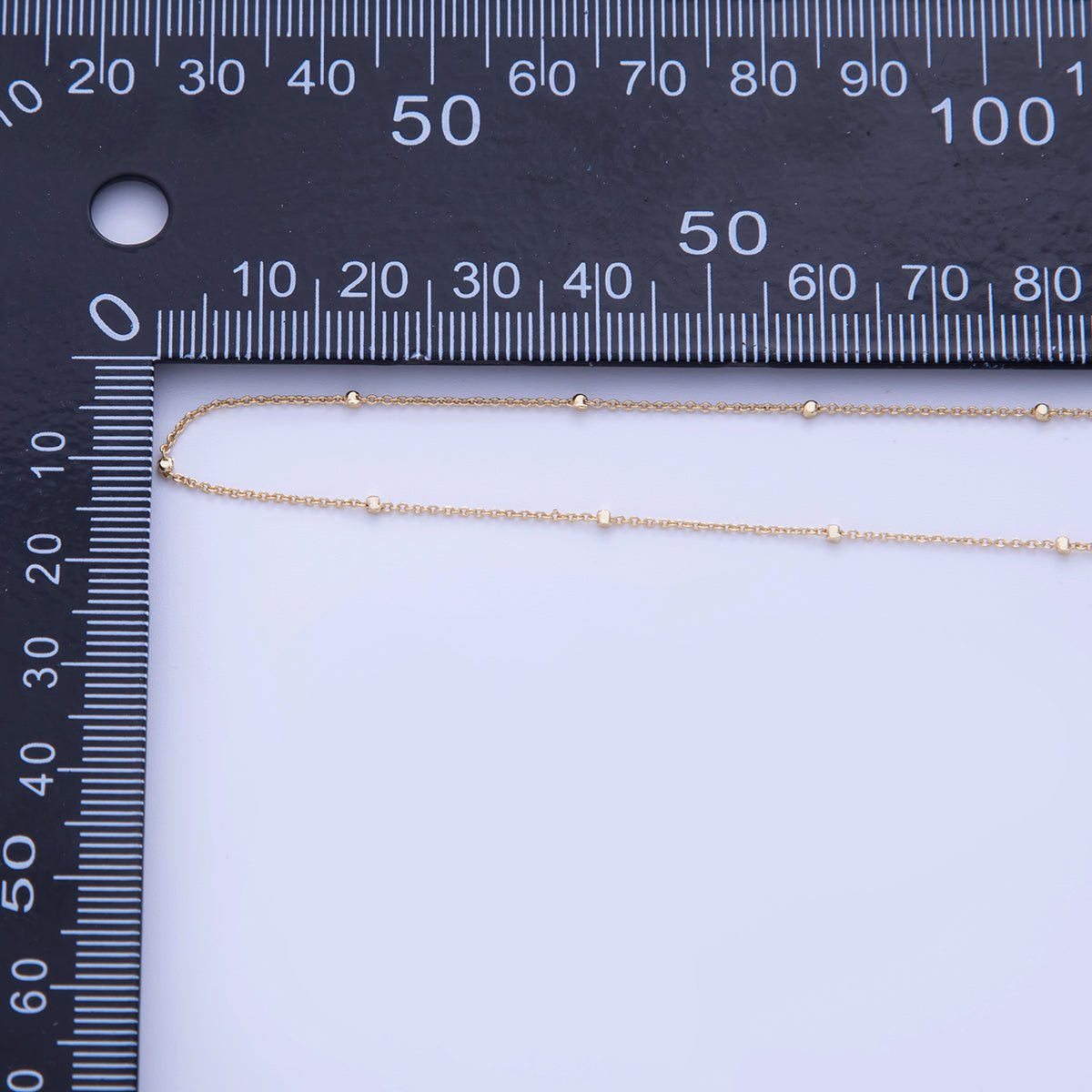 16K Gold Filled 1.4mm Minimalist Multifaceted Satellite Cable Unfinished Chain by Yard | Roll - 1577 - DLUXCA