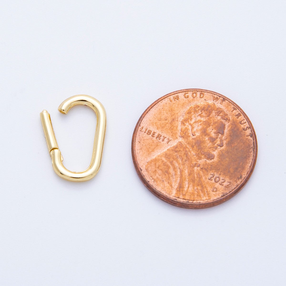 16K Gold Filled 14mm x 8mm Pull Oblong Gate Closure Finding | Findings - 00044 - DLUXCA