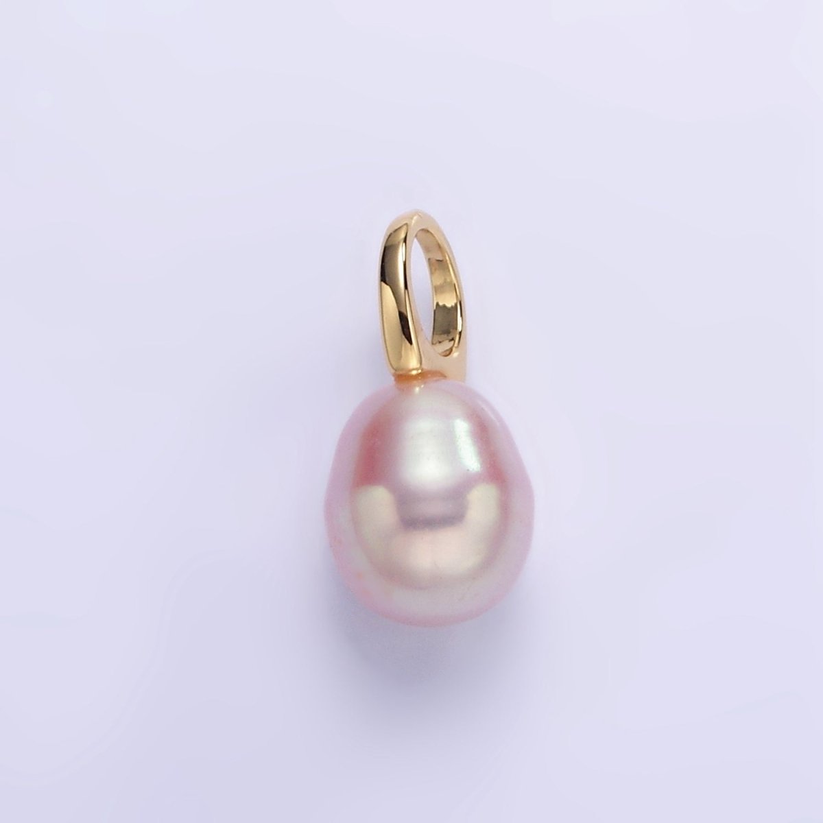 16K Gold Filled 15mm - 20mm Pink Freshwater Pearl Drop Pendant | P1887 - DLUXCA