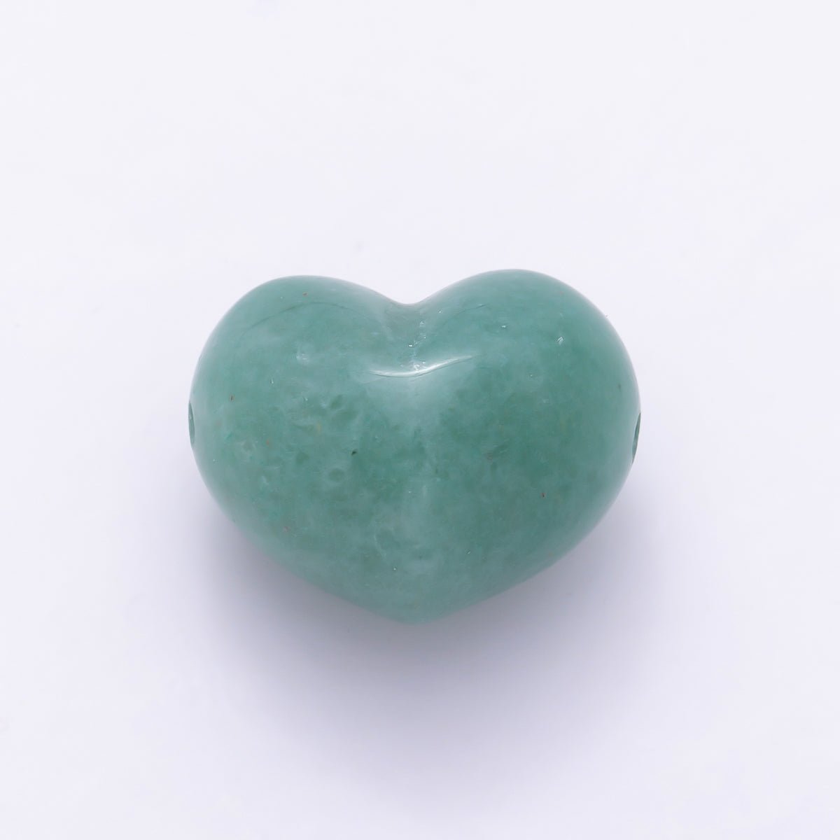 16K Gold Filled 15mm Natural Gemstone Puffy Heart Spacer Bead | Beads-00572 - Beads-00576 - DLUXCA