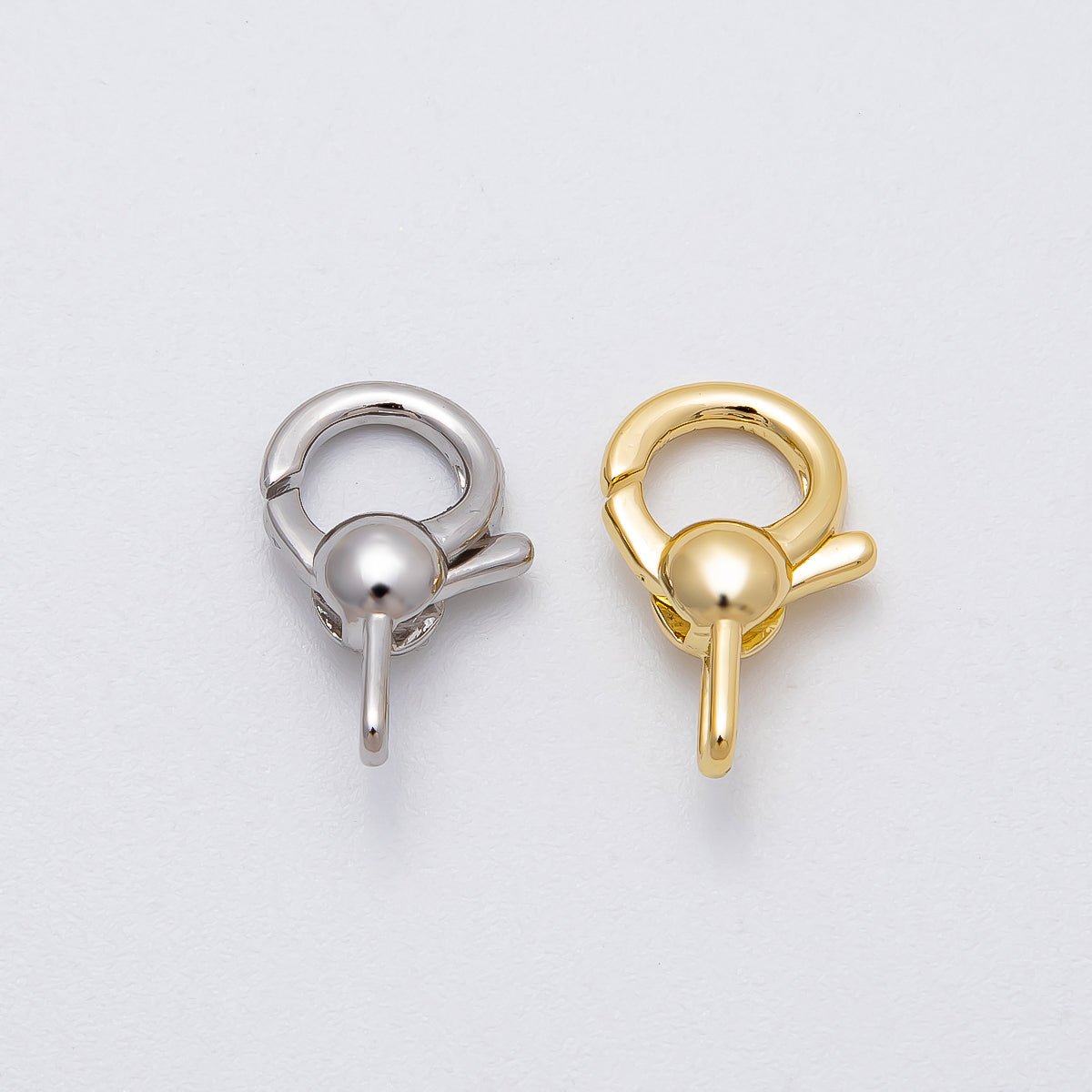 16K Gold Filled 16.5mm Round Lobster Claw Clasps Findings in Gold & Silver | Findings - 00148 Findings - 00149 - DLUXCA
