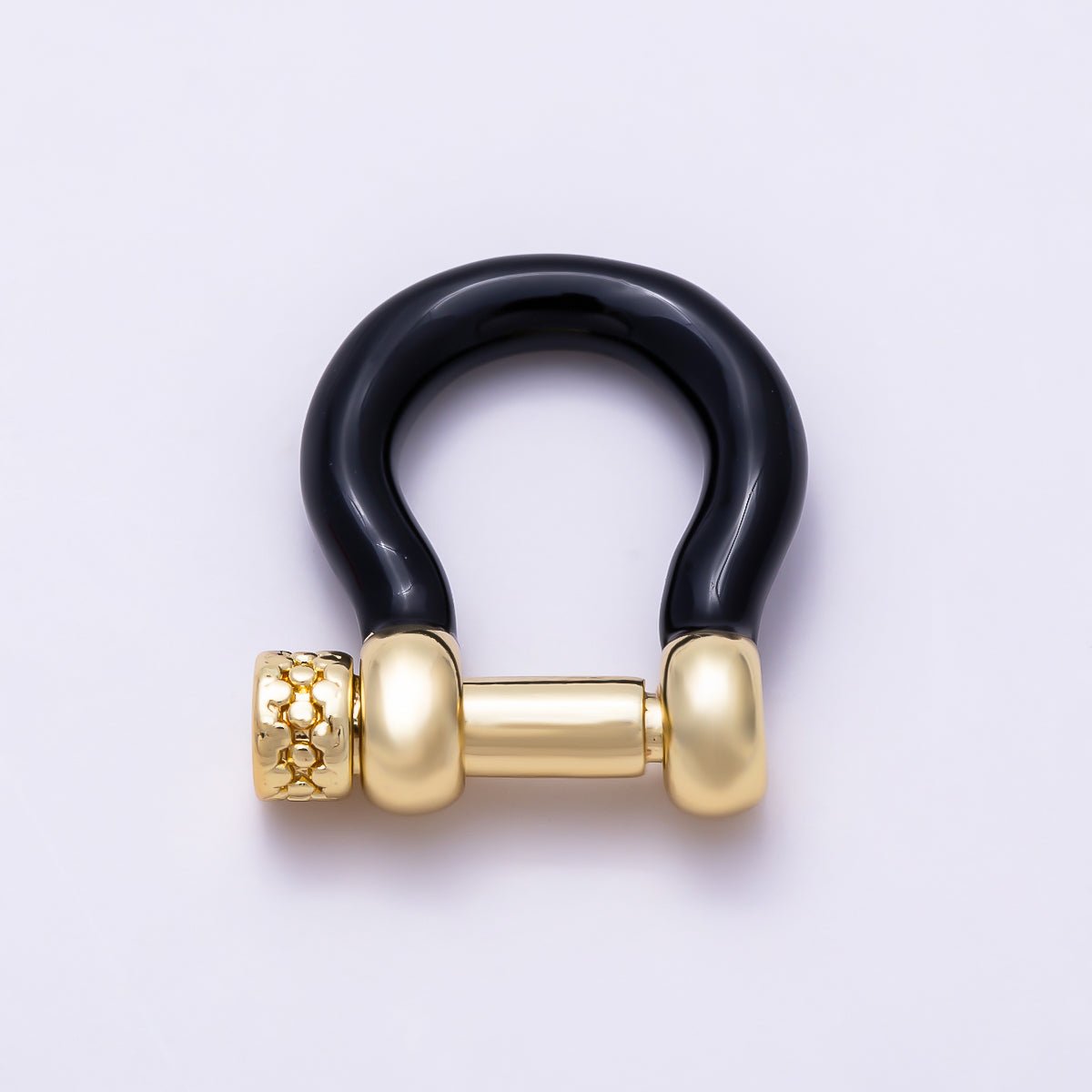 16K Gold Filled 16mm Colorful Horseshoe Anchor Enamel Screw-Pin Clasp | Findings-00550 - Findings-00555 - DLUXCA