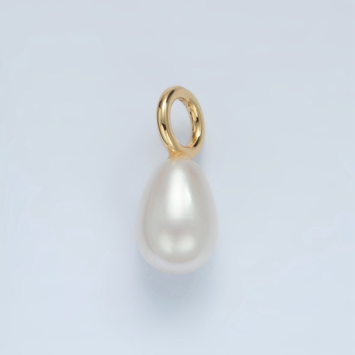 16K Gold Filled 16mm White Freshwater Pearl Drop Pendant | P1867 - DLUXCA