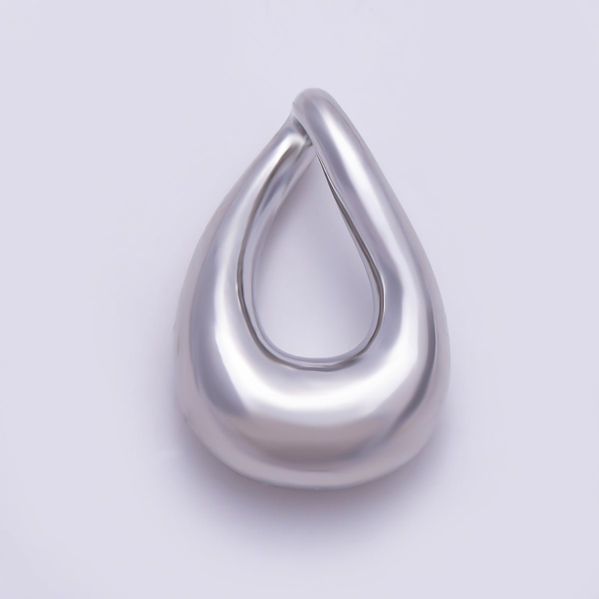 16K Gold Filled 17.7mm Minimalist Chubby Teardrop Pendant Findings in Gold & Silver | Findings-00421 Findings-00422 - DLUXCA