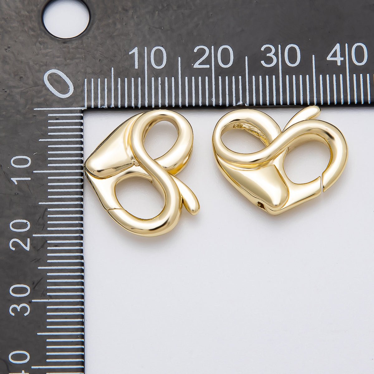 16K Gold Filled 18mm Heart Claw Clasps Findings in Gold & Silver | Findings - 00146 Findings - 00147 - DLUXCA