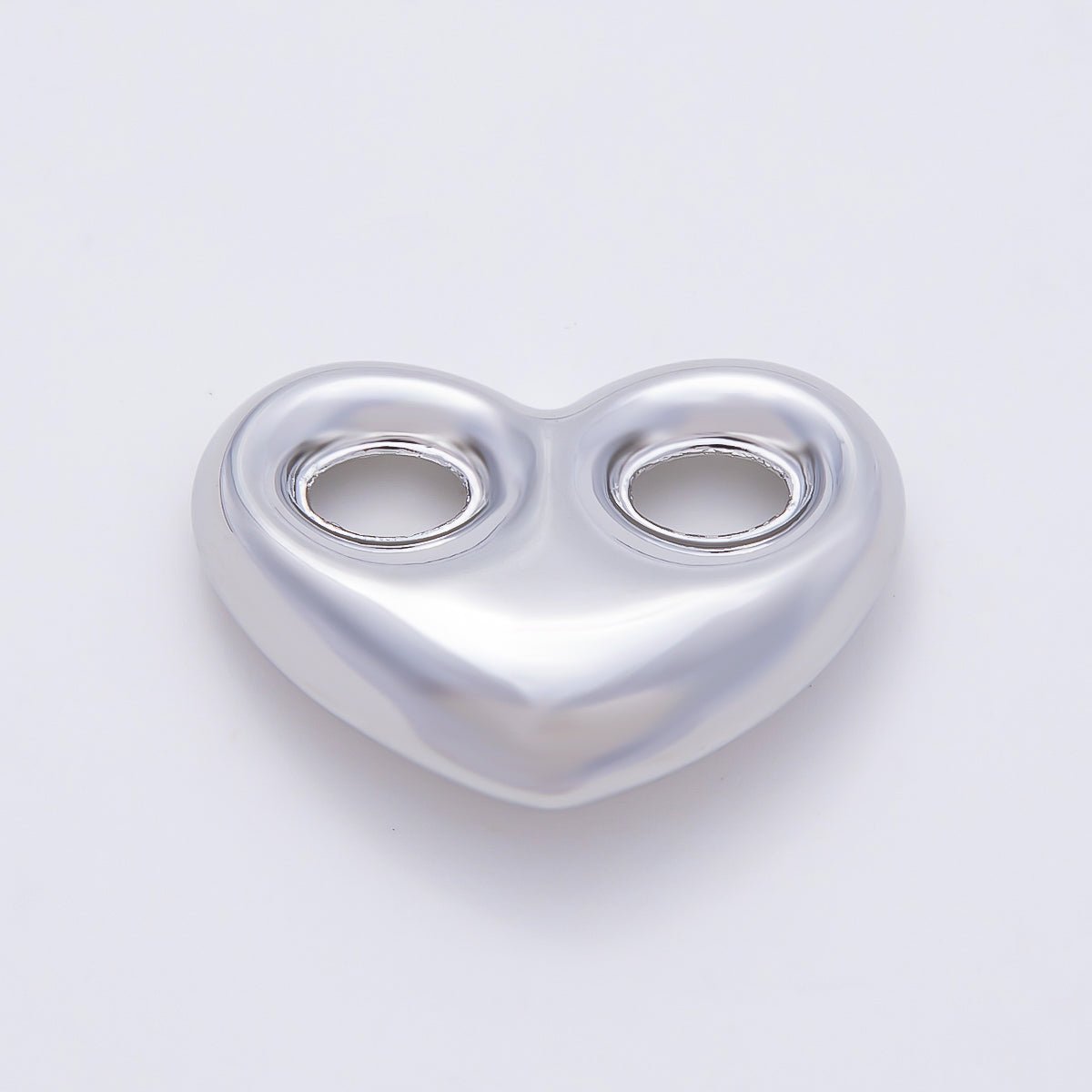 16K Gold Filled 18mm Heart Mariner Chubby Link Finding in Gold & Silver | Findings-00236 Findings-00237 - DLUXCA