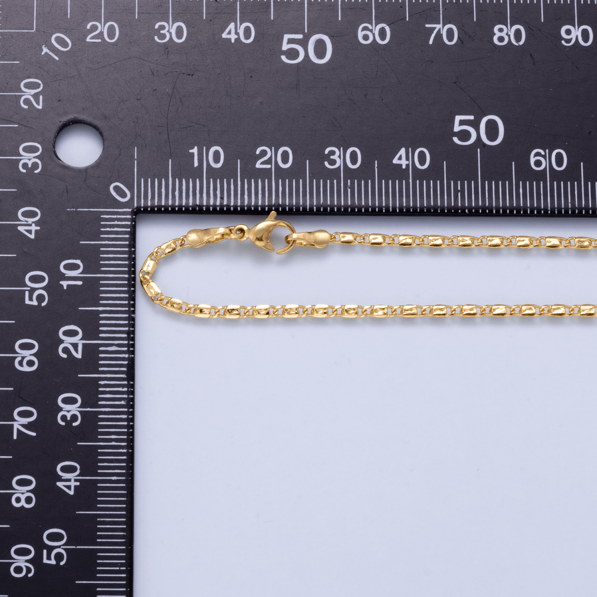 16K Gold Filled 1.8mm Minimalist Mariner Link Chain 18 Inch Necklace | WA-02971 - DLUXCA