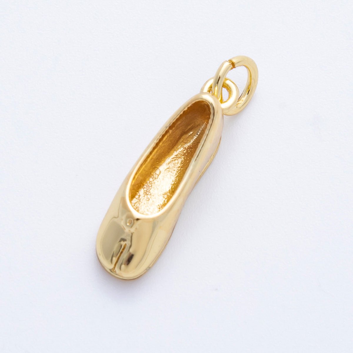 16K Gold Filled 18mm Split Toe Mary Jane Flat Shoes 3D Multidimensional Charm | Charms - 00206 - DLUXCA