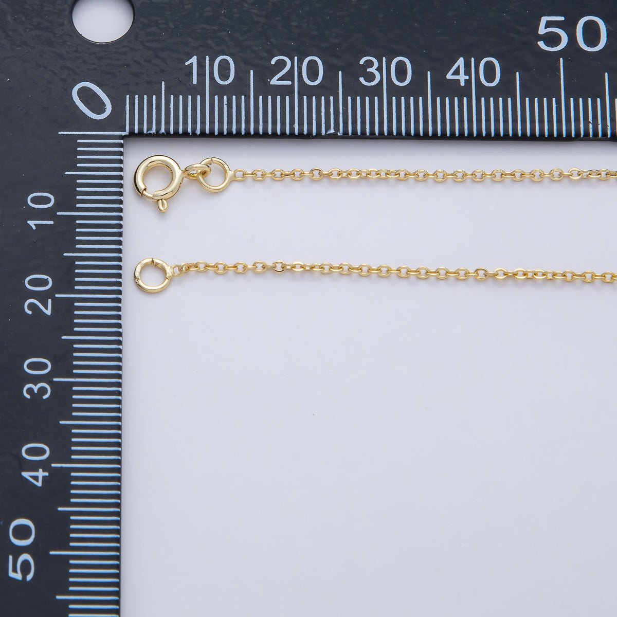 16K Gold Filled 1mm Minimalist Cable Chain 18 Inch Necklace | WA - 04386 - DLUXCA