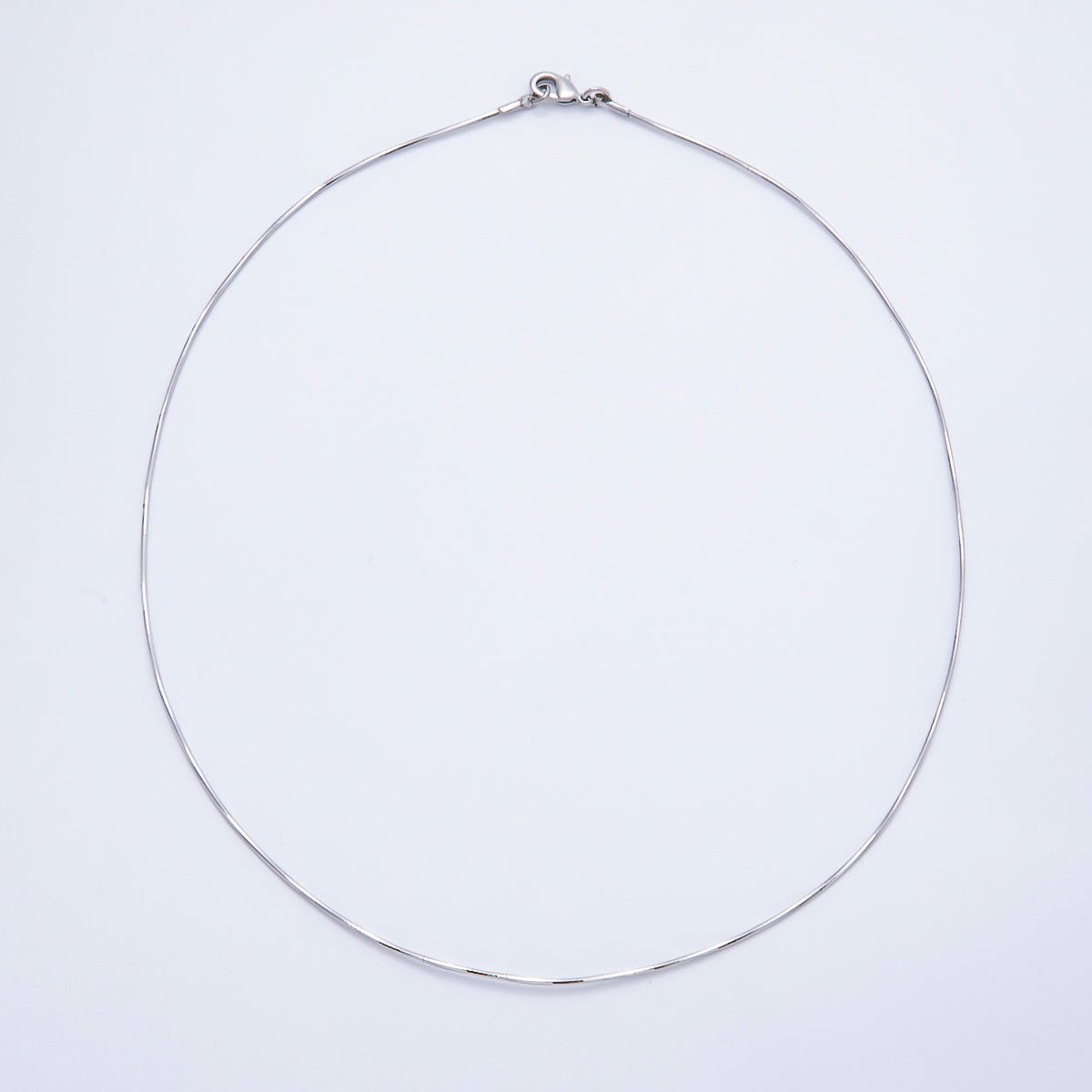 16K Gold Filled 1mm Twist Snake Chain 16 Inch Necklace in Gold & Silver | WA - 04474 WA - 04475 - DLUXCA